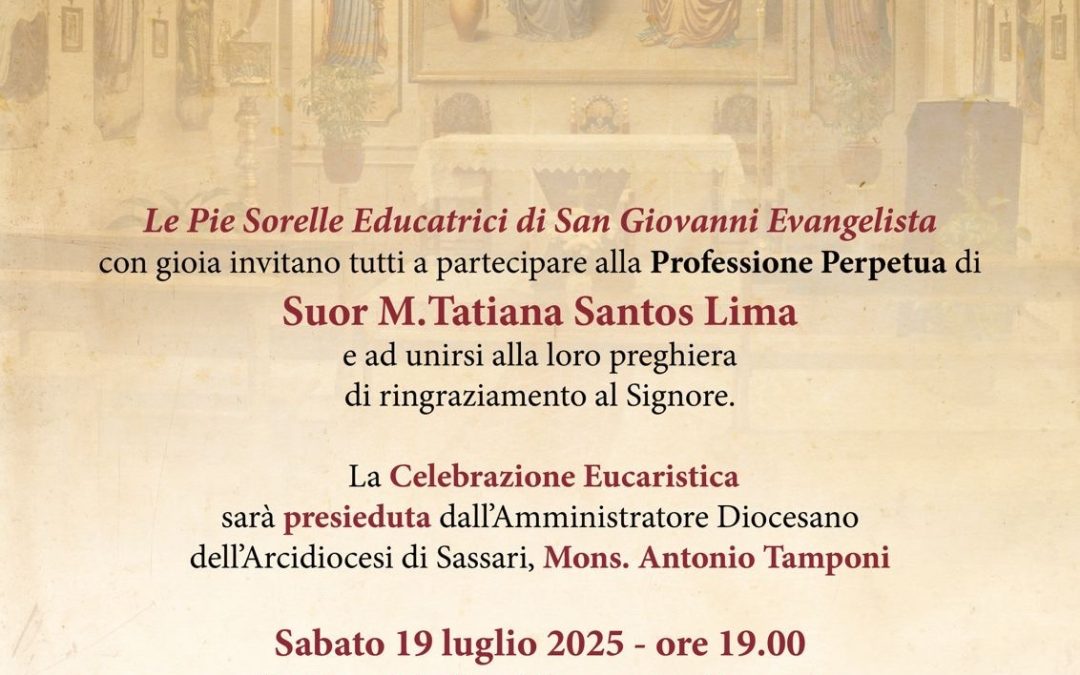 Professione Perpetua di Suor M.Tatiana Santos Lima