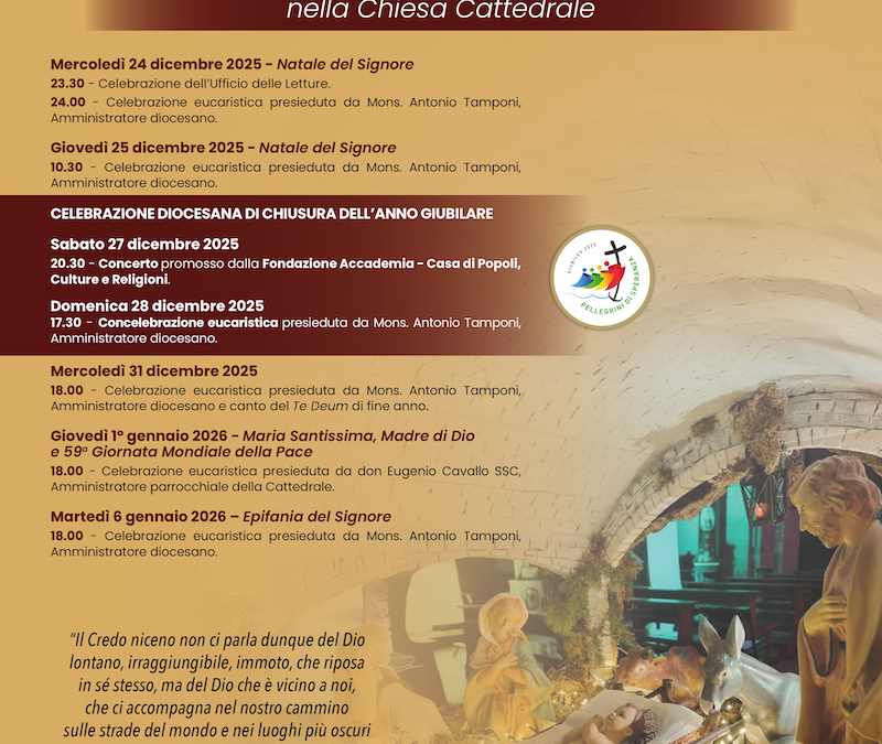 CELEBRAZIONI LITURGICHE PER LA SOLENNITÀ DEL NATALE