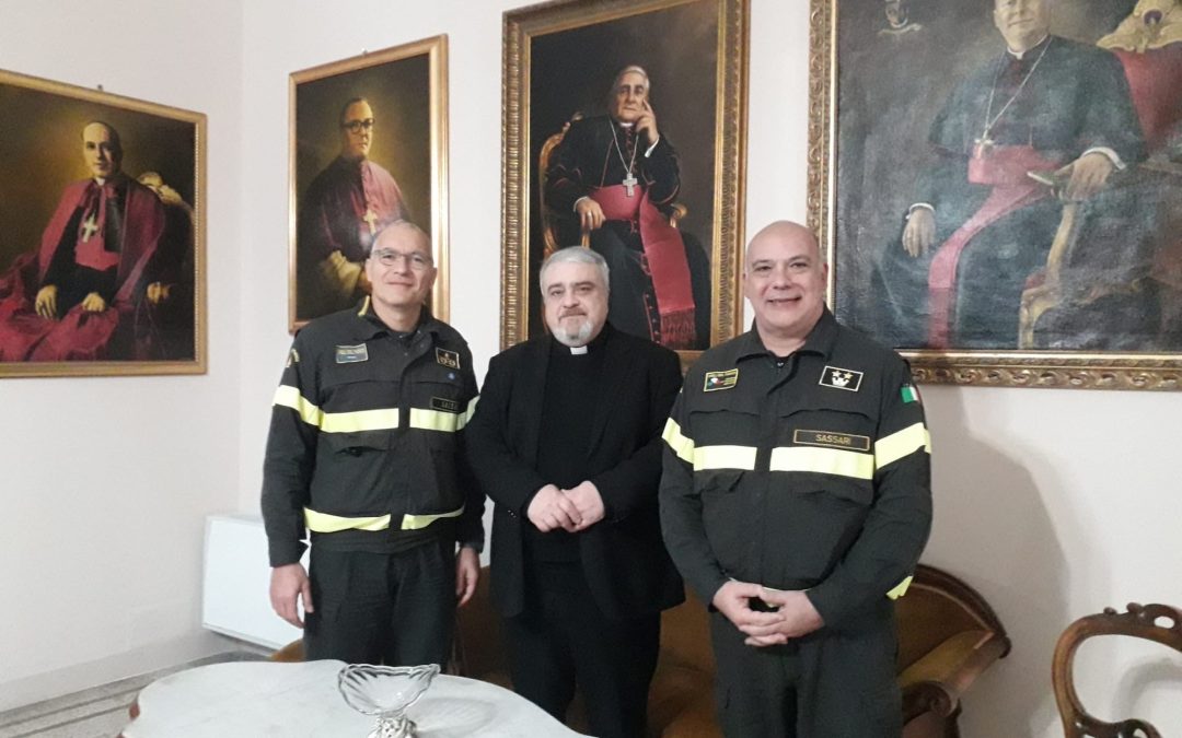 In Episcopio la visita del nuovo Comandante provinciale dei Vigili del Fuoco