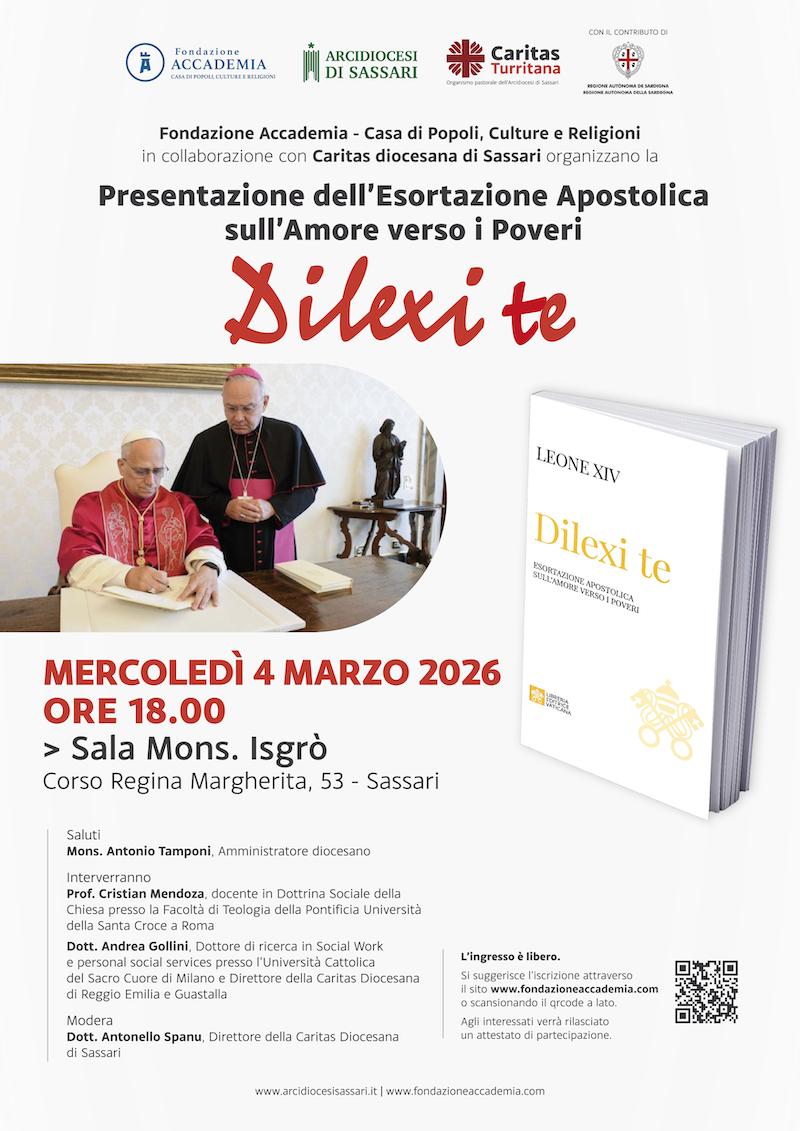 Save the date. Presentazione dell’Esortazione Apostolica sull’amore verso i Poveri DILEXI TE