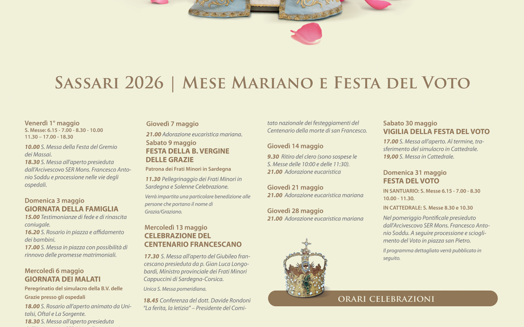 Il Programma del Mese Mariano e della Festa del Voto 2026