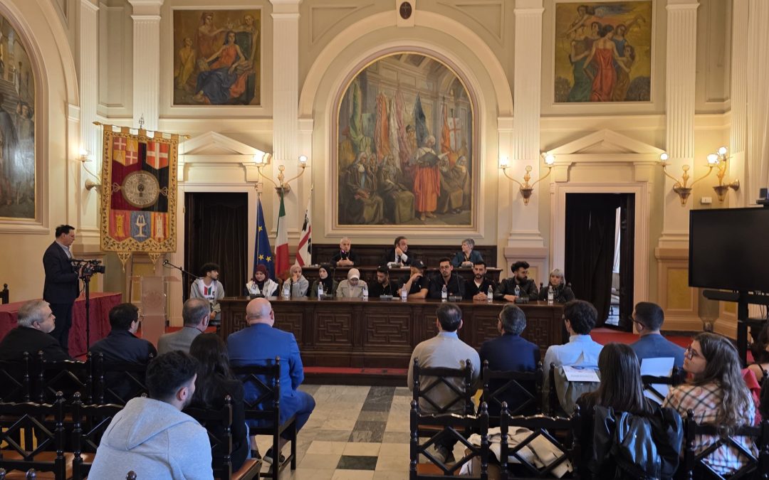 L’Arcivescovo Soddu alla presentazione dei nove studenti palestinesi a Sassari