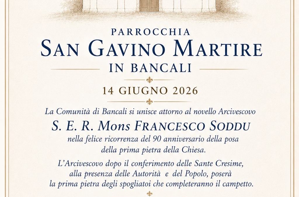 Festa grande a Bancali: si celebrano i 90 anni della chiesa alla presenza dell’Arcivescovo